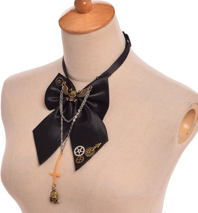 Women's Steampunk Skull Bow Tie tendance