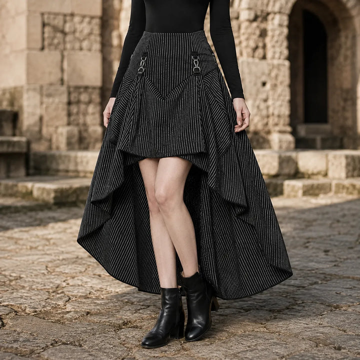 Women's Striped Steampunk Skirt