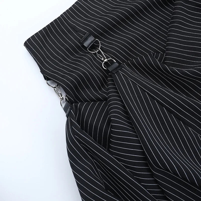 Women's Striped Steampunk Skirt alternative