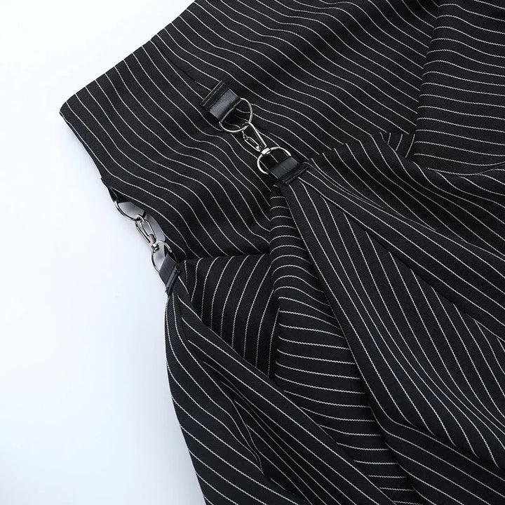 Women's Striped Steampunk Skirt alternative