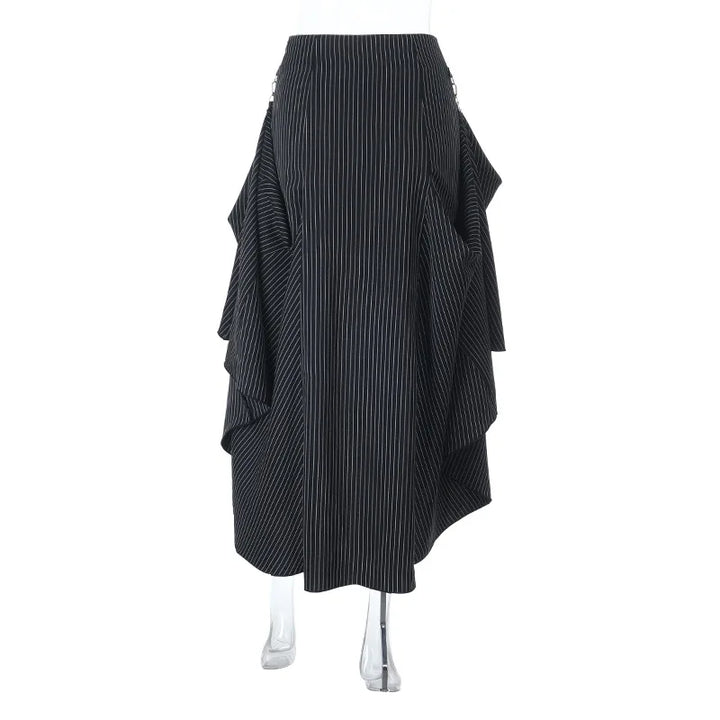 Women's Striped Steampunk Skirt chic