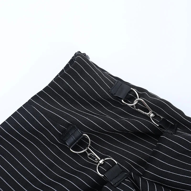 Women's Striped Steampunk Skirt dramatic