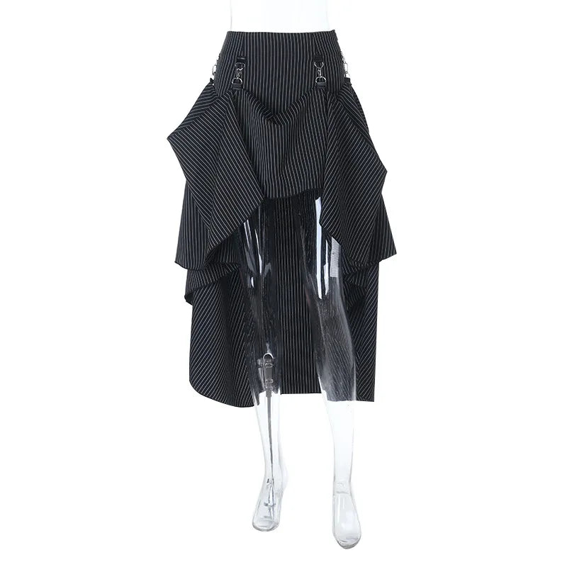 Women's Striped Steampunk Skirt vintage