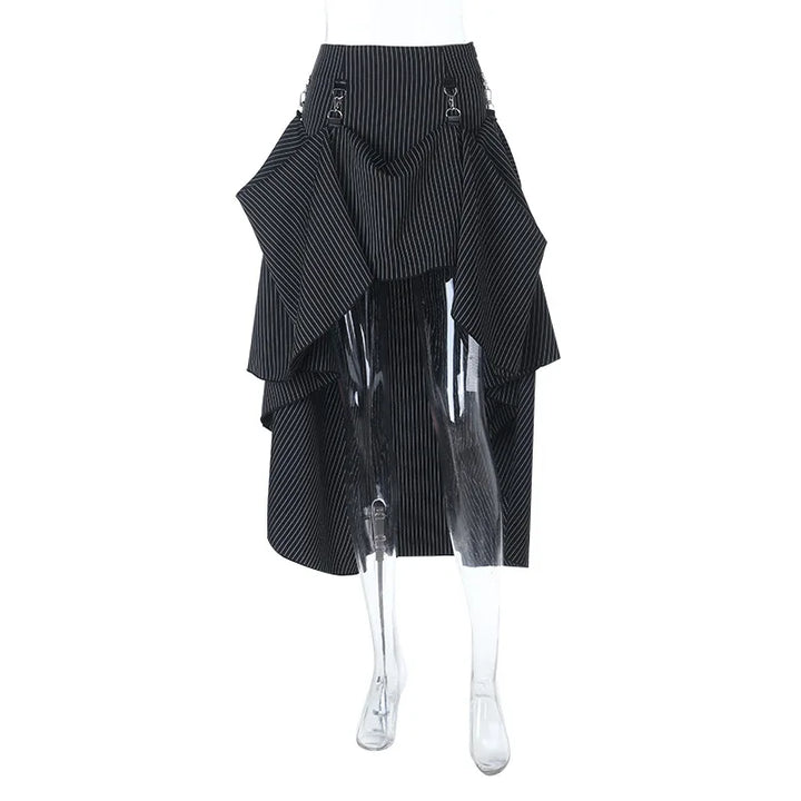 Women's Striped Steampunk Skirt vintage