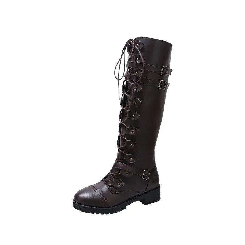 Women's Vintage High Lace-up Boots