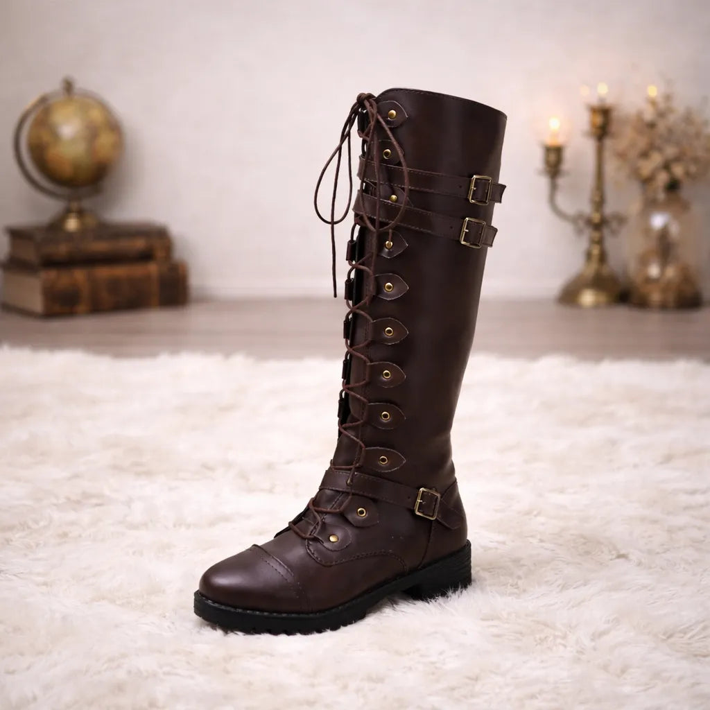 Women's Vintage High Lace-up Boots
