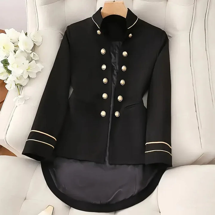 Womens Black Steampunk Blazer Jacket Class