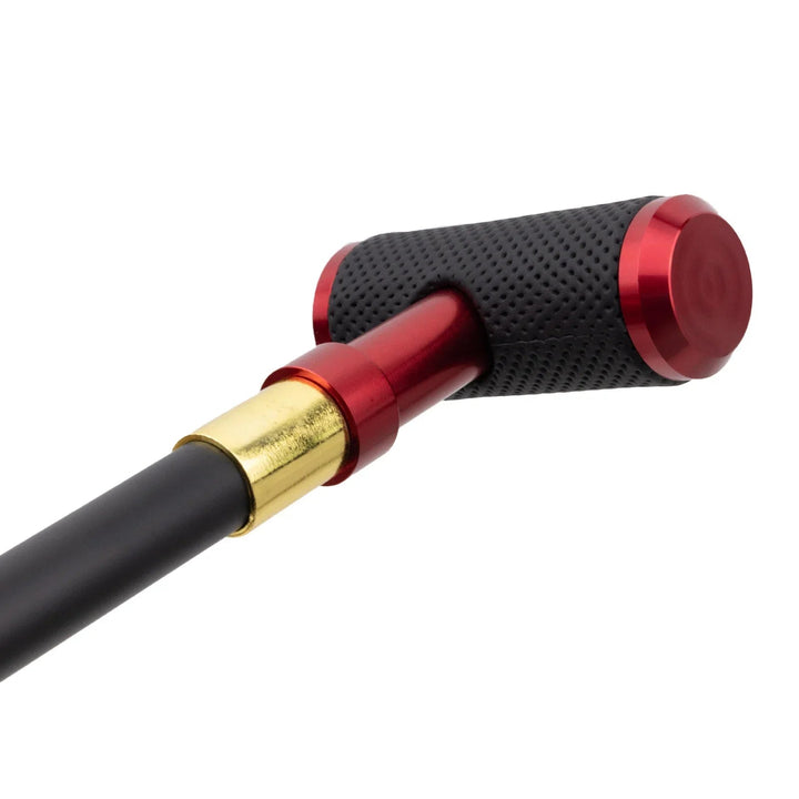 black and red steampunk cane chic