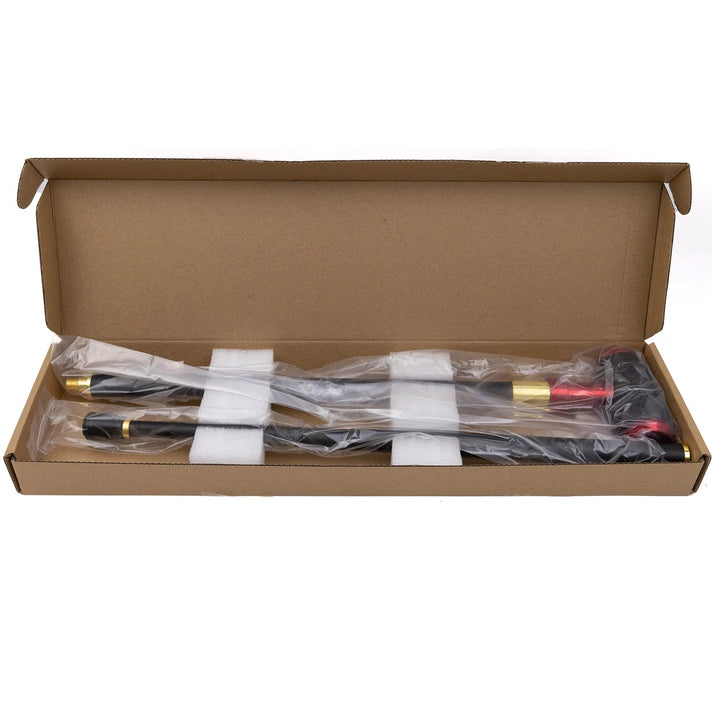 black and red steampunk cane package