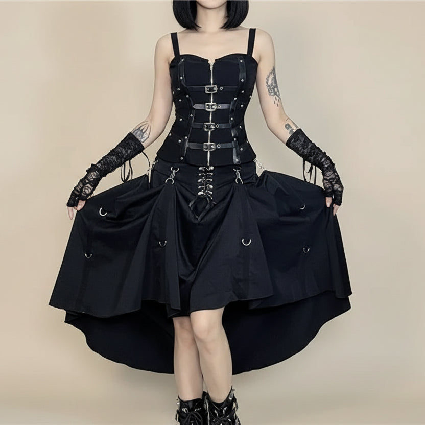casual gothic steampunk skirt
