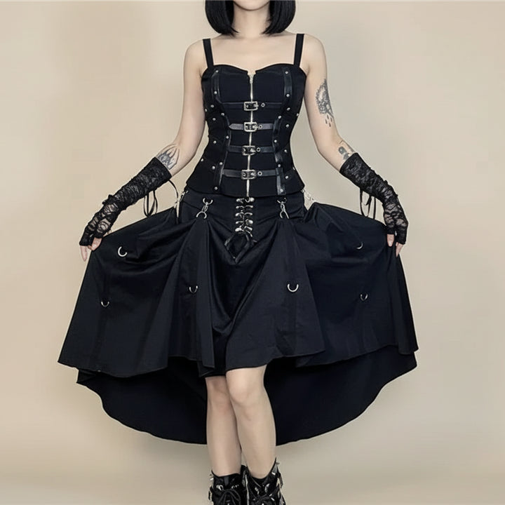 casual gothic steampunk skirt
