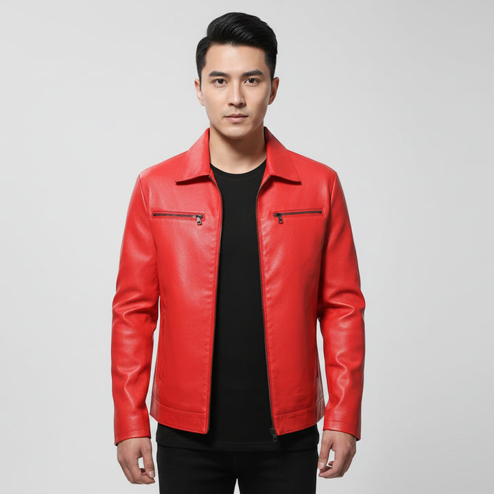 minimalist chic faux leather steampunk jacket
