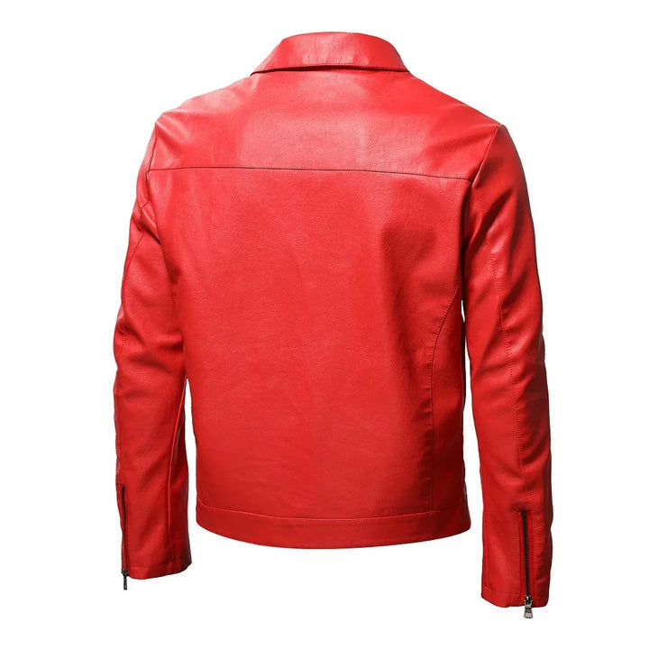 minimalist chic faux leather steampunk jacket elegant