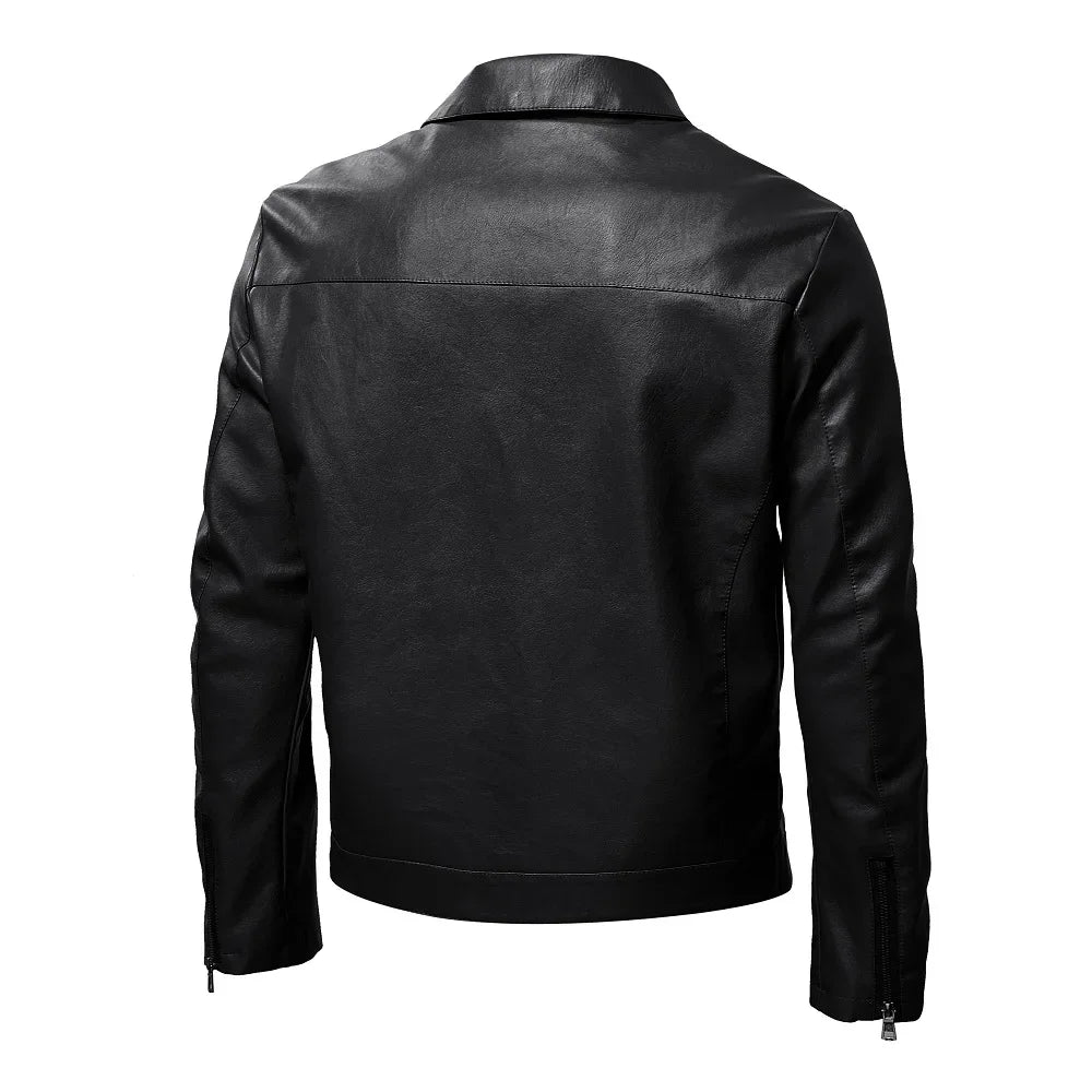 minimalist chic faux leather steampunk jacket refined