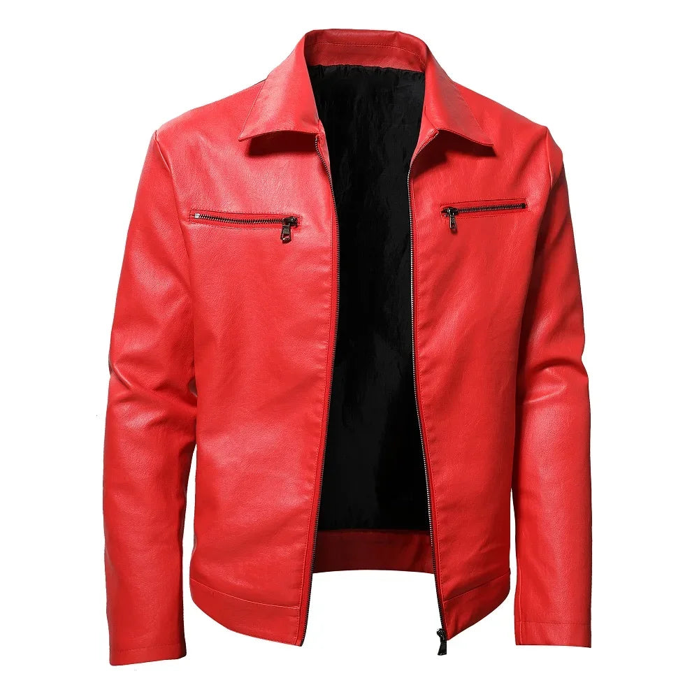 minimalist chic faux leather steampunk jacket sleek