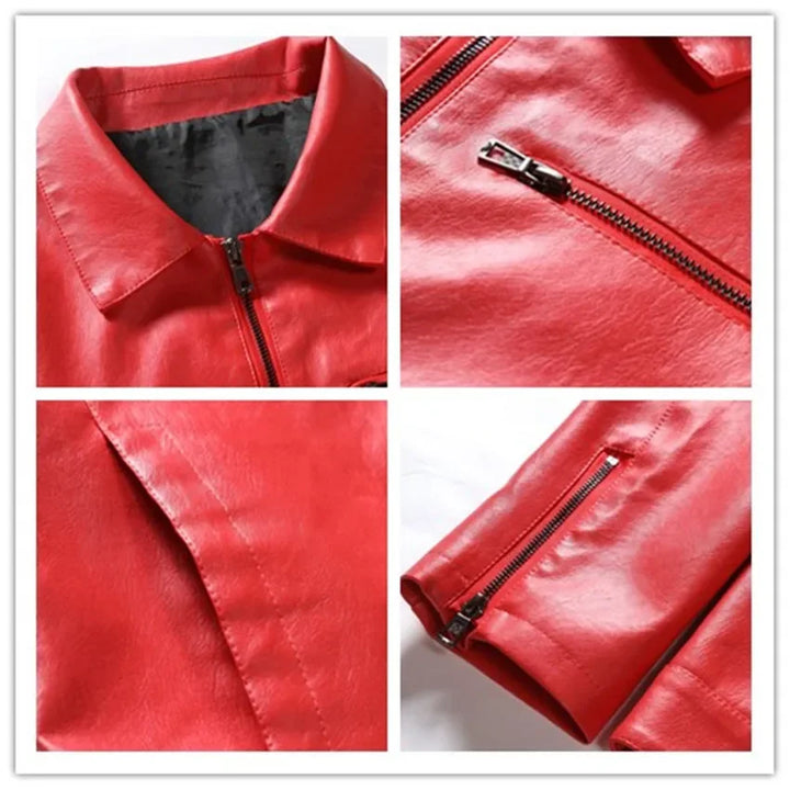 minimalist chic faux leather steampunk jacket stylish