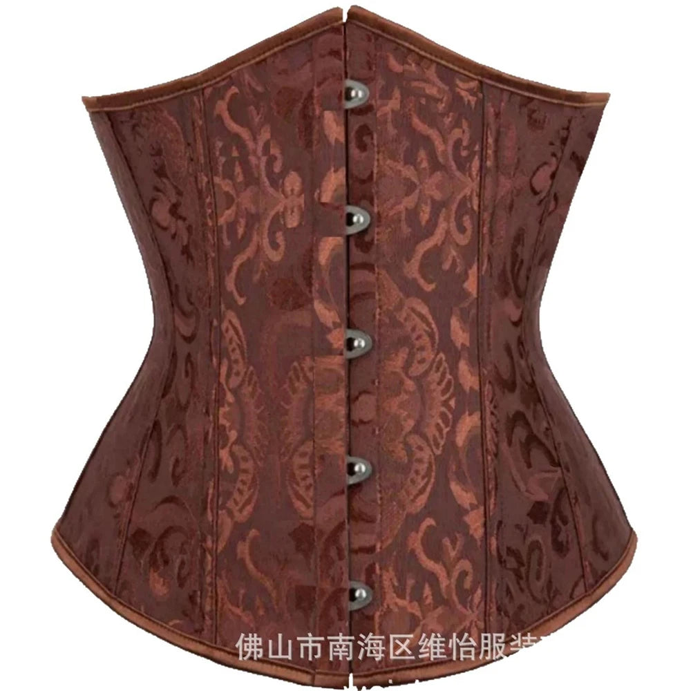 steampunk bustier corset jacquard bold