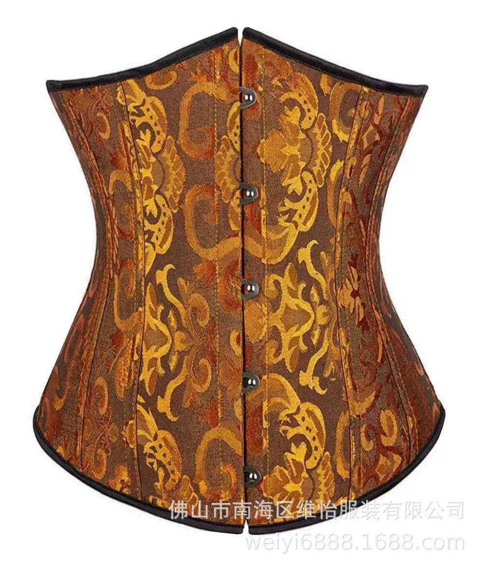 steampunk bustier corset jacquard luxurious