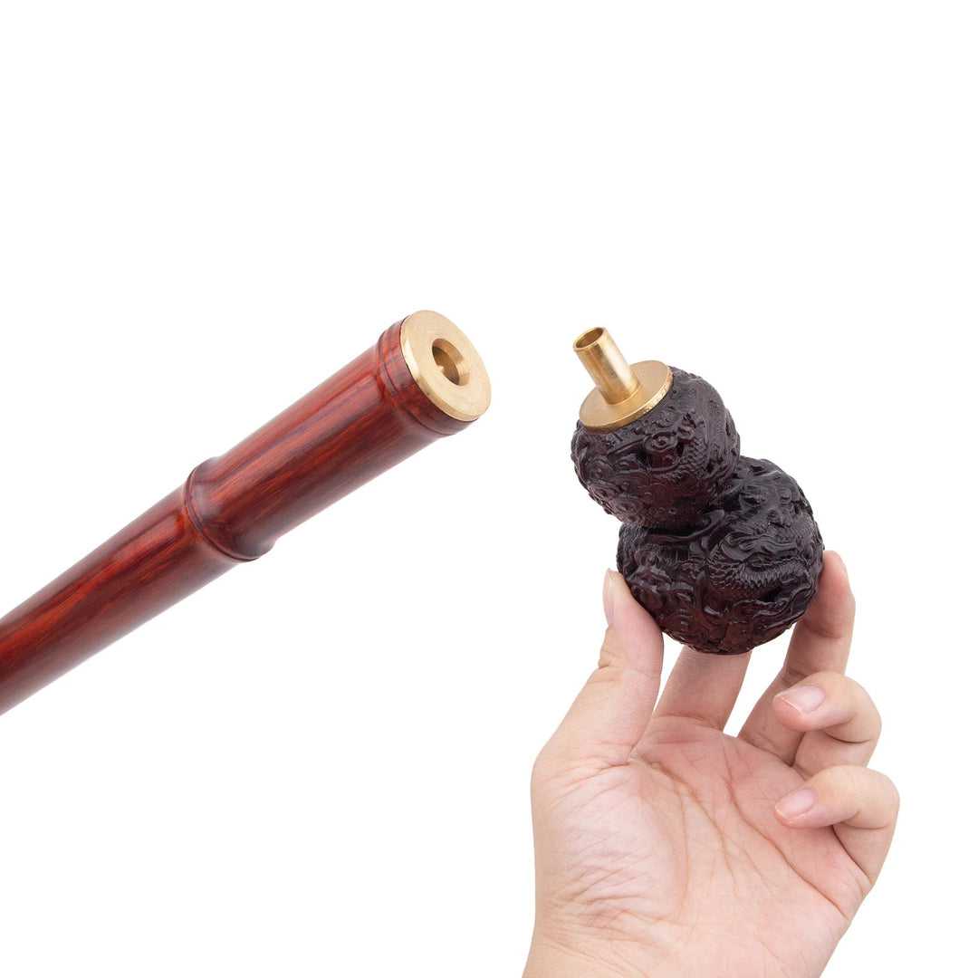 steampunk cane with bamboo design detachable