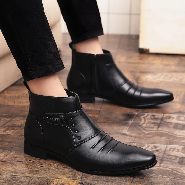 steampunk half boots with zipper modern