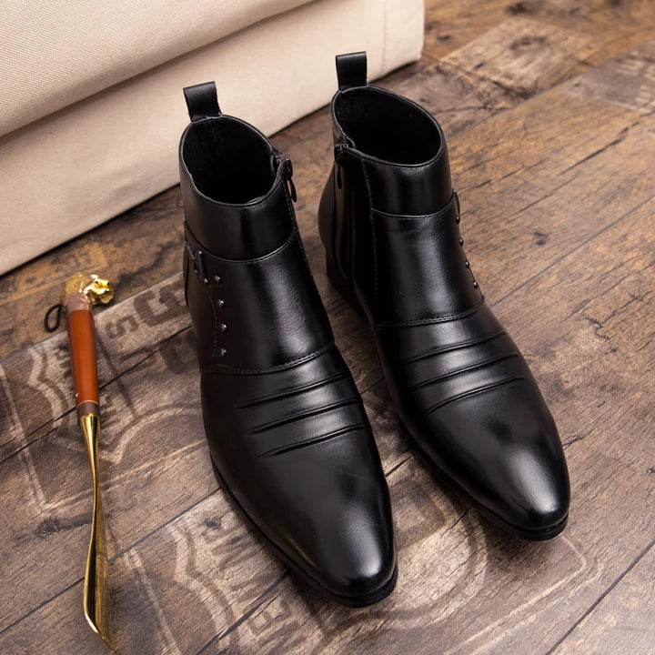 steampunk half boots with zipper rugged