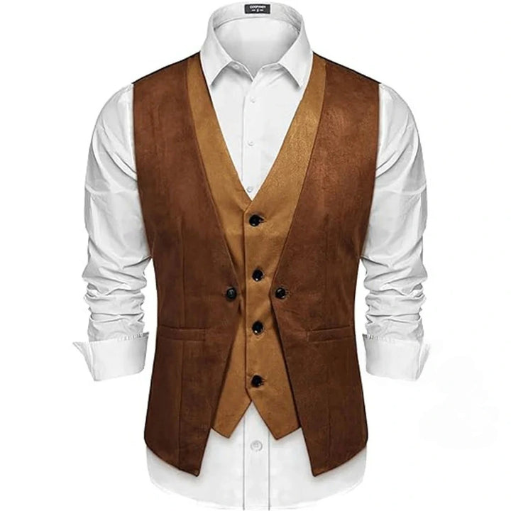 two-tone steampunk vest jacket bold