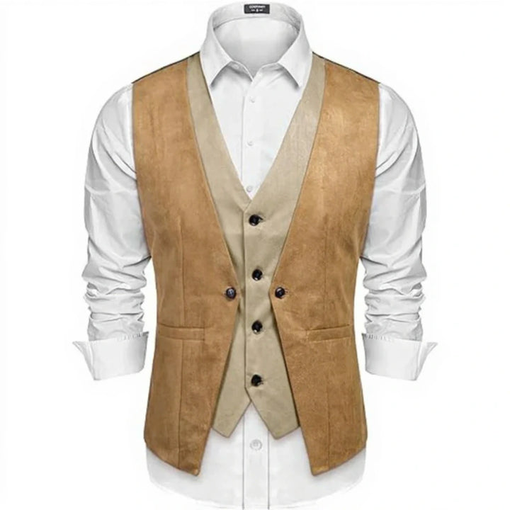 two-tone steampunk vest jacket stylish