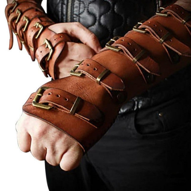 Steampunk Leather Gauntlets