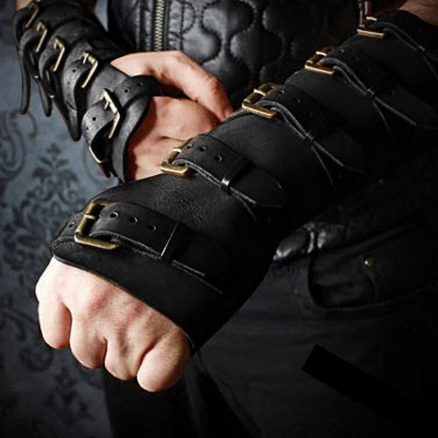 Steampunk Leather Gauntlets