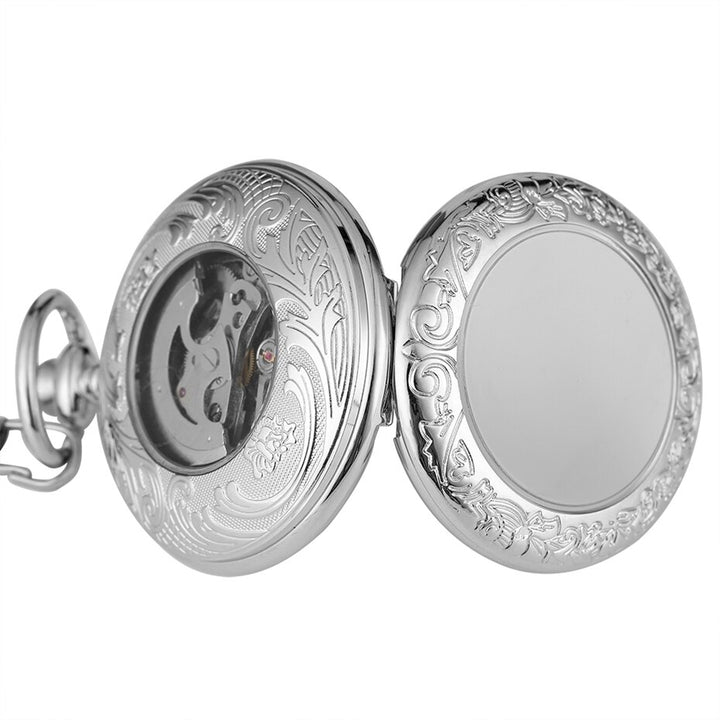 Steampunk Pocket Watch Frozen Blue