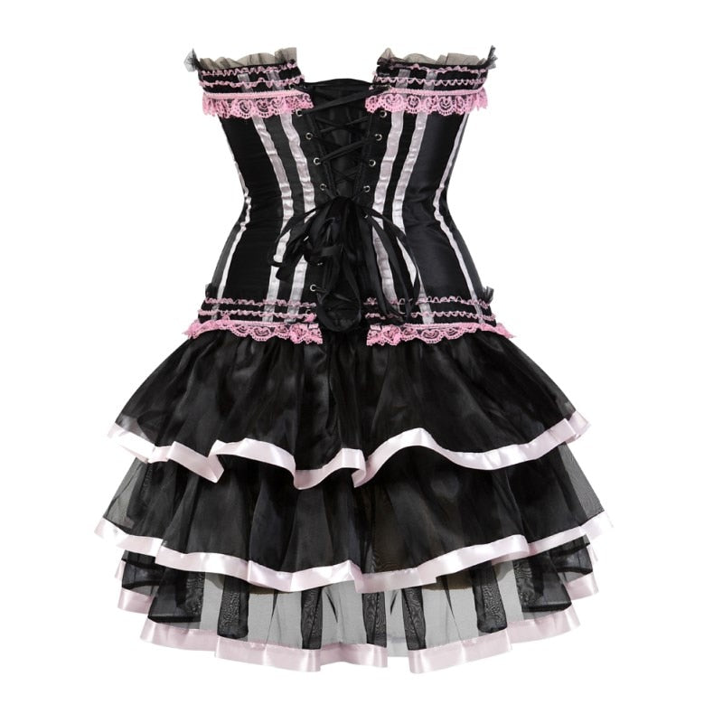 Pink Steampunk Corset Dress