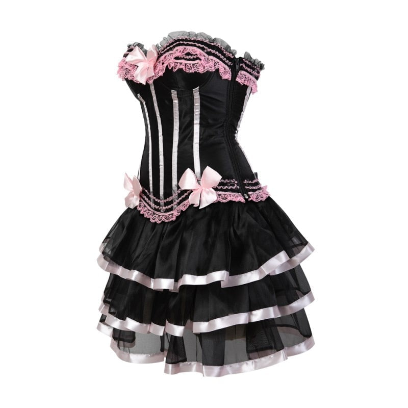 Pink Steampunk Corset Dress