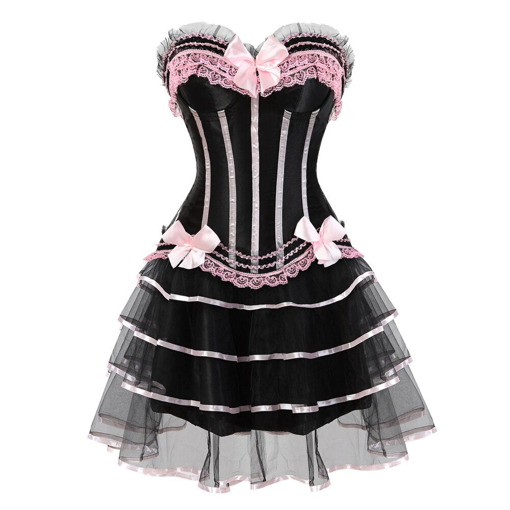 Pink Steampunk Corset Dress Steampunkstyler Pink Steampunk Corset Dress Steampunkstyler