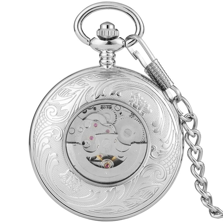Steampunk Pocket Watch Frozen Blue