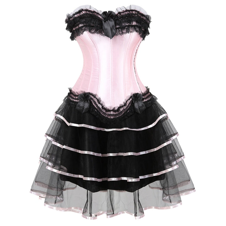 Pink Steampunk Corset Dress