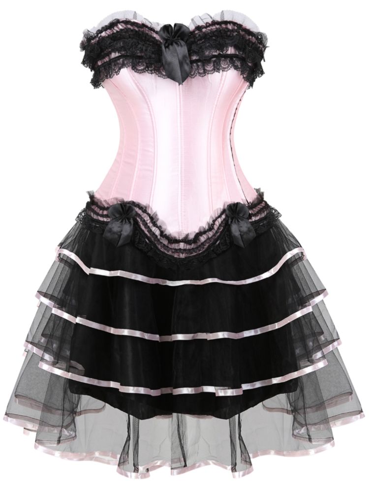 Pink Steampunk Corset Dress