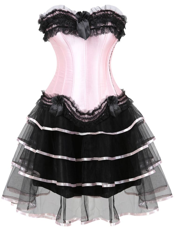Pink Steampunk Corset Dress