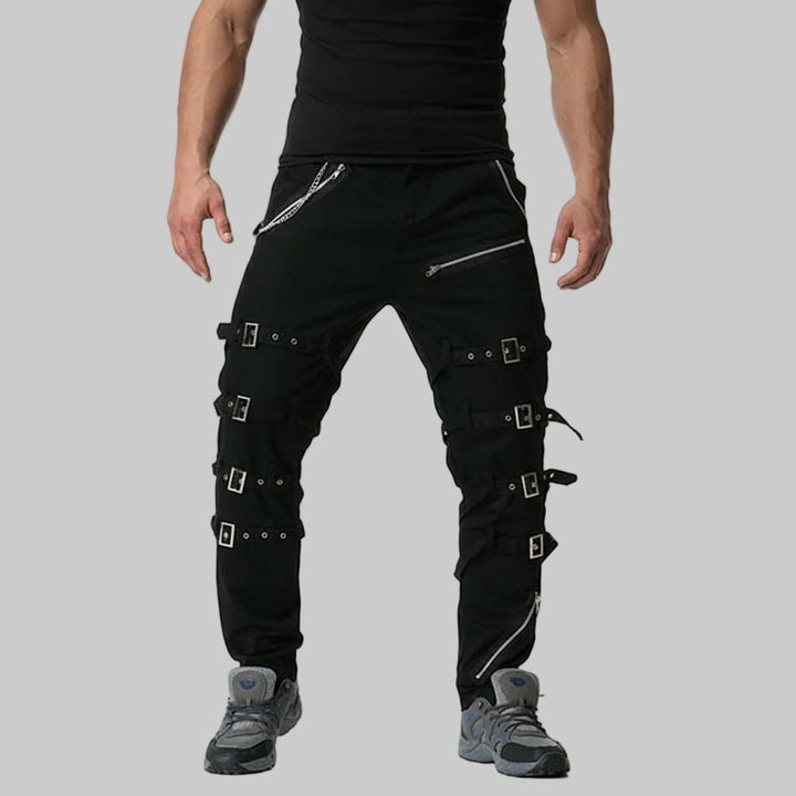 Steampunk Black Cargo Pant Black