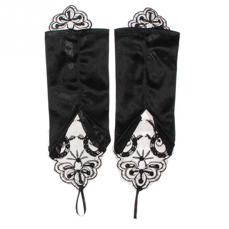 Black Long Gloves Steampunk - Steampunk Gloves