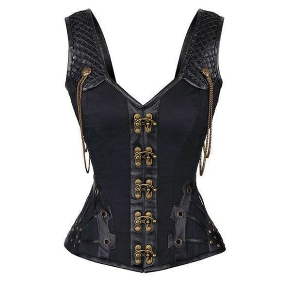 Black Steampunk Corset