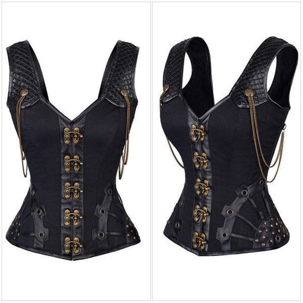 Steampunk Sexy Black Corset