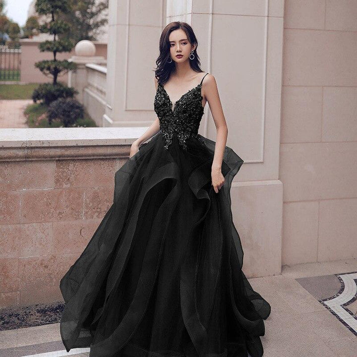 Black Steampunk Wedding Dress - Black / 2 - Bust 30 & Waist 