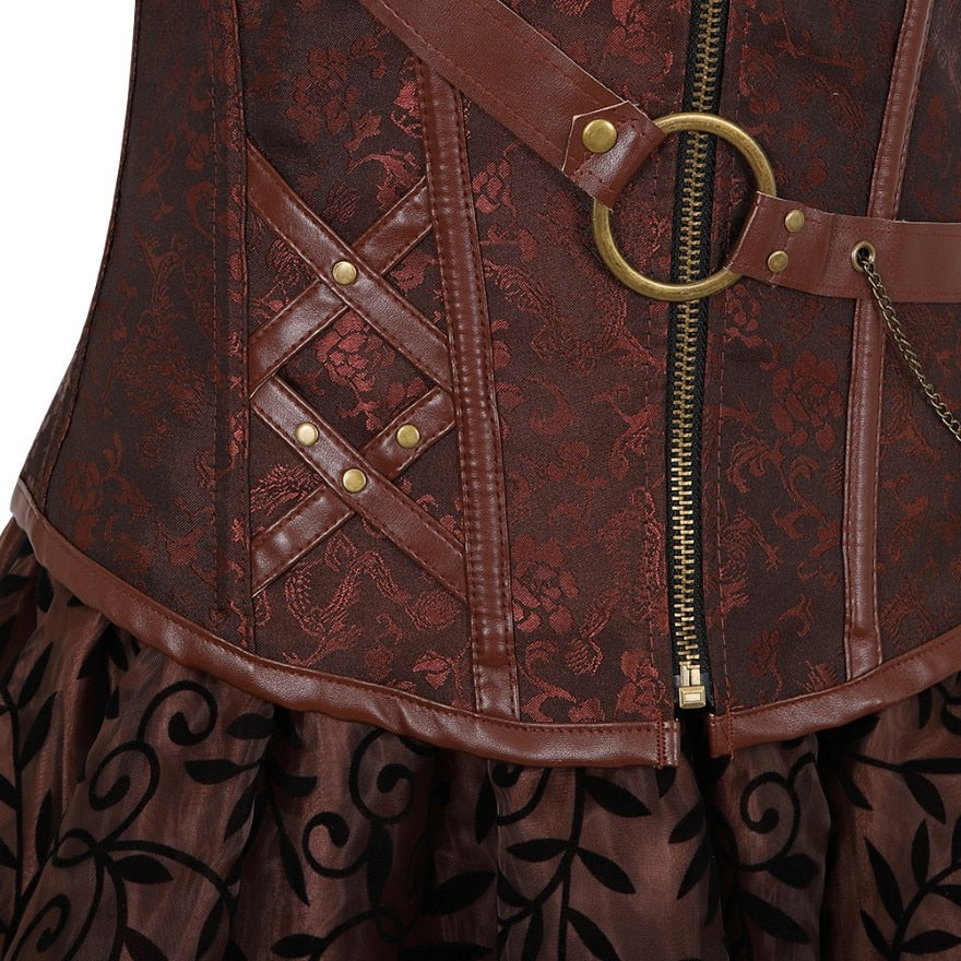 BROWN STEAMPUNK DRESS