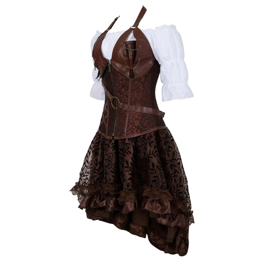 BROWN STEAMPUNK DRESS