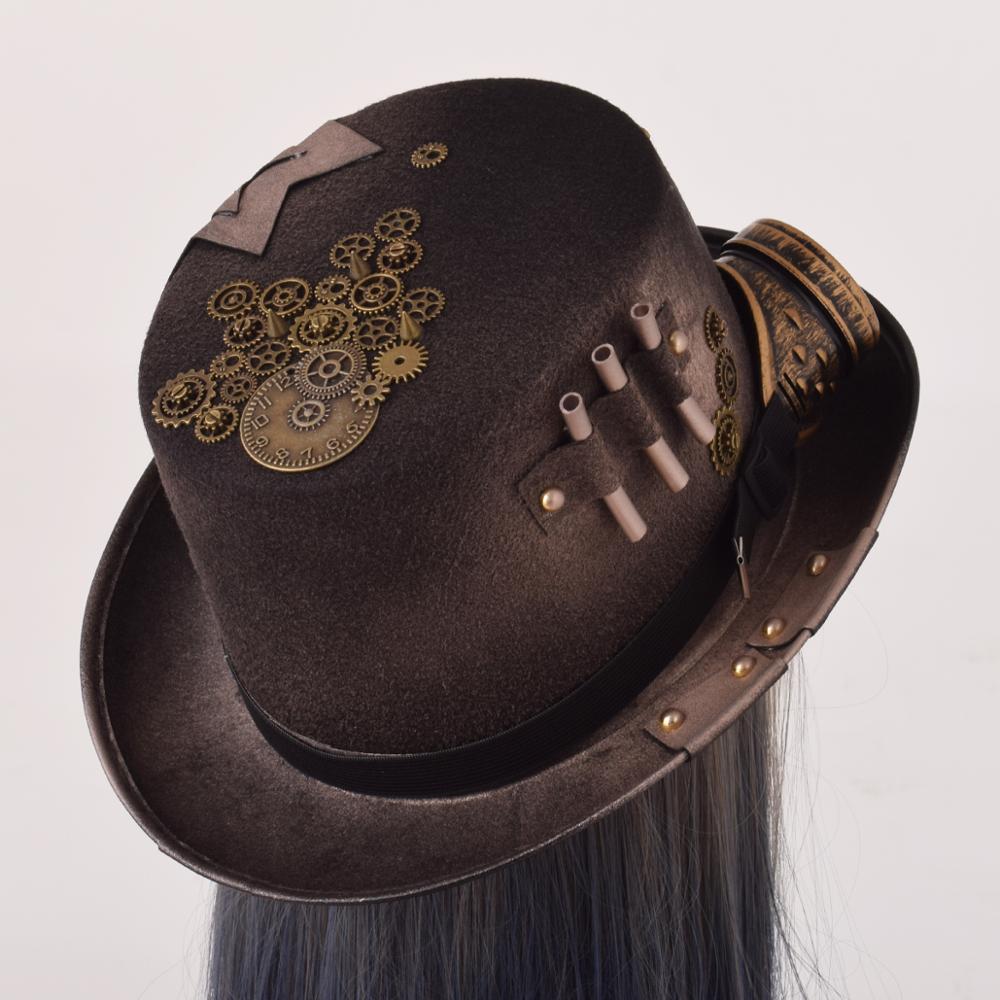 BROWN STEAMPUNK HAT