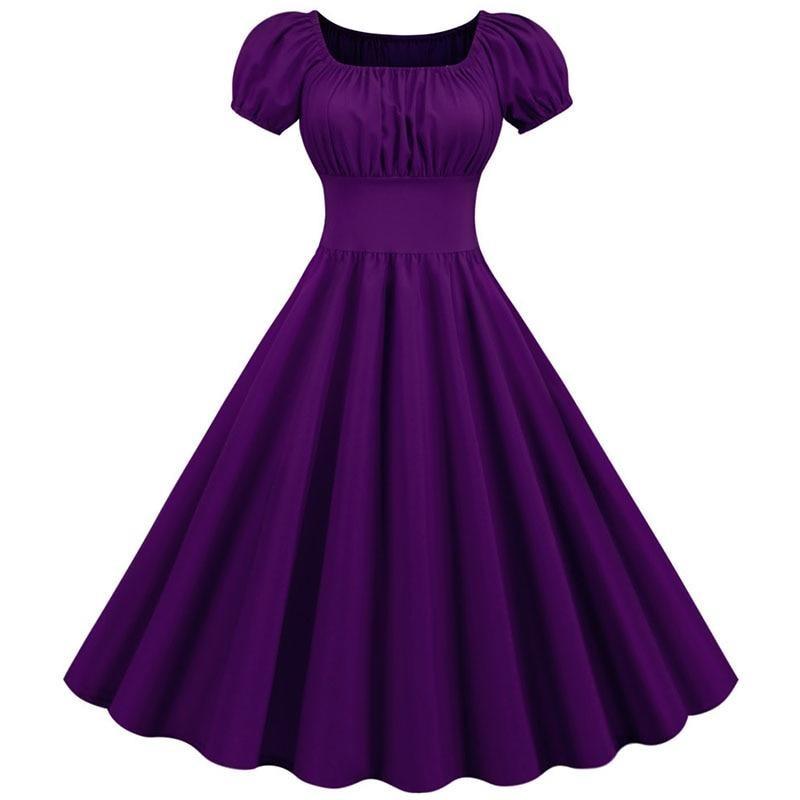 Elegant Steampunk Wedding Dress - Purple / S - Steampunk 