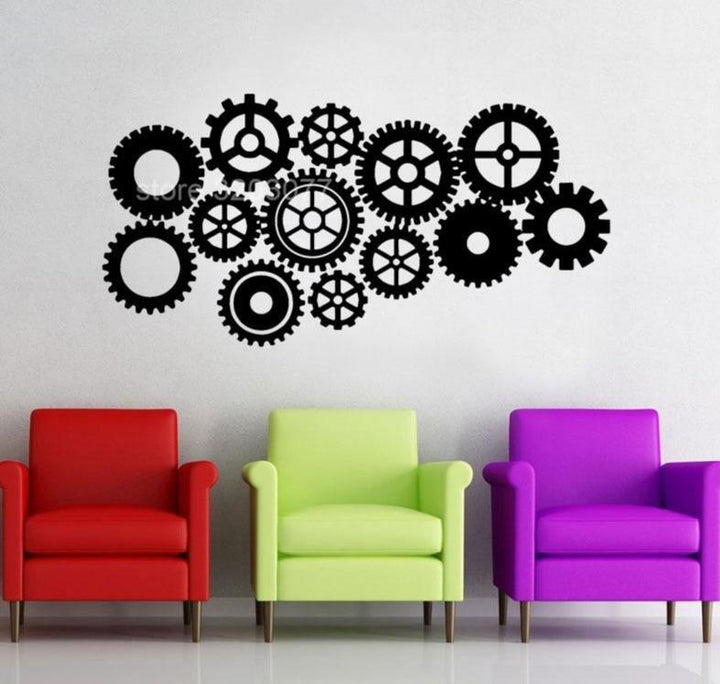 Gears Steampunk Sticker - Steampunk Stickers