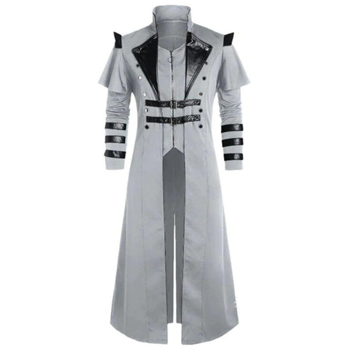 Gothic Black Trench Coat - Grey / S - Steampunk Coat