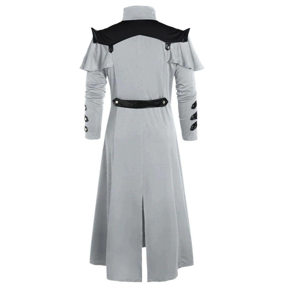 Gothic Black Trench Coat - Steampunk Coat