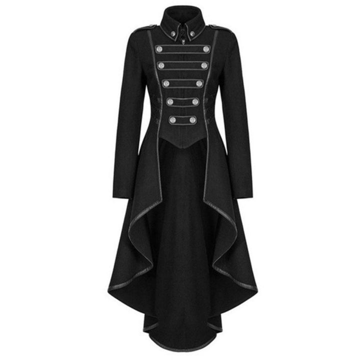 Gothic Military Trench Coat - Black / S - Steampunk Coat